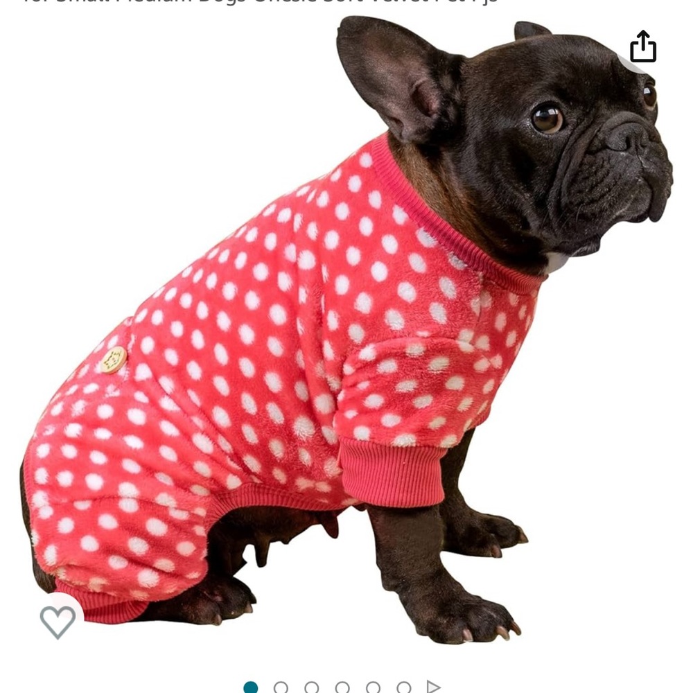 NWT KYEESE Dog Pajamas Polka Dot Size Medium Polka dot onesie Very soft and warm